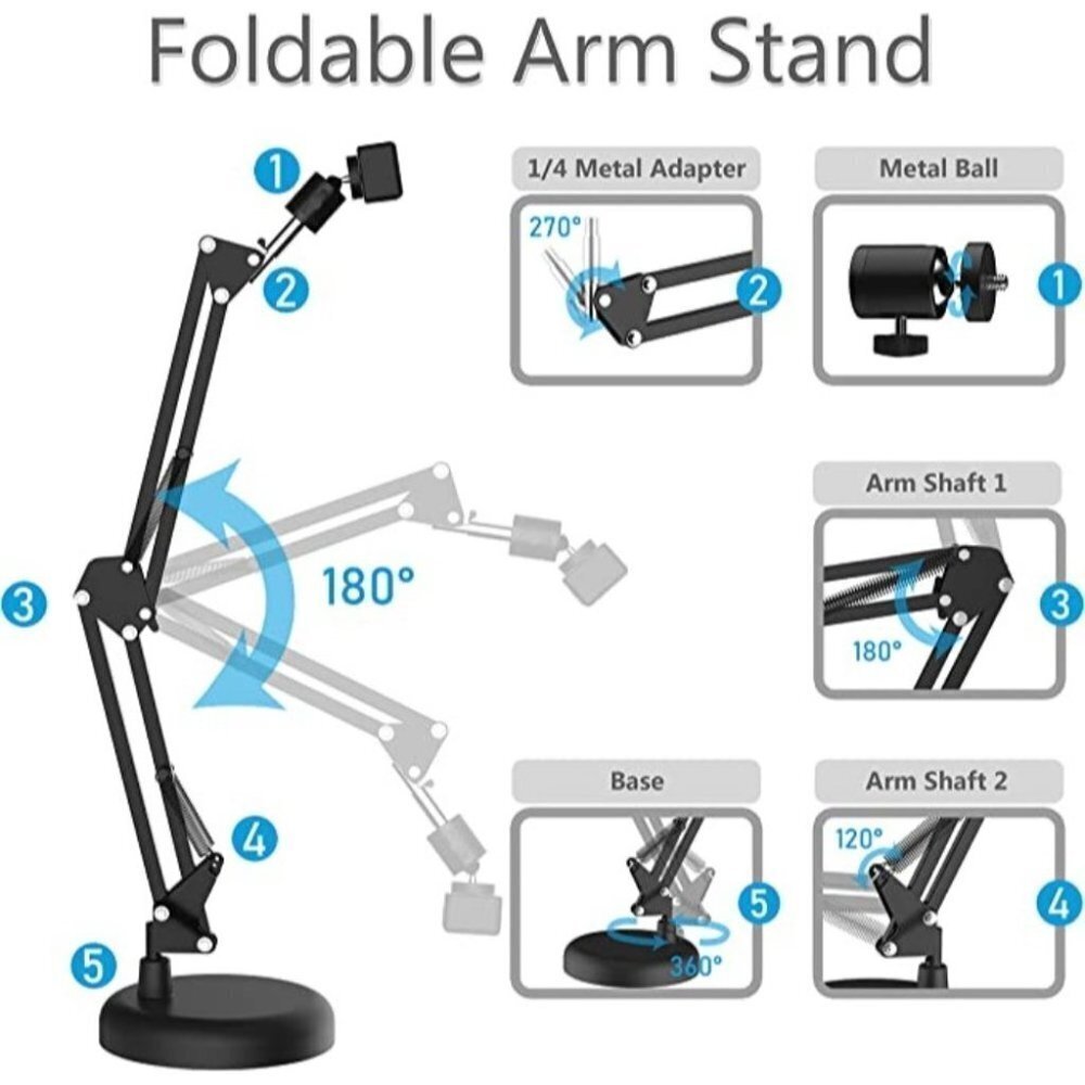 LESYAFEL cell  Stand for Desktop Suspension Boom Scissor Arm Stand with Upgrade - Picture 3 of 5